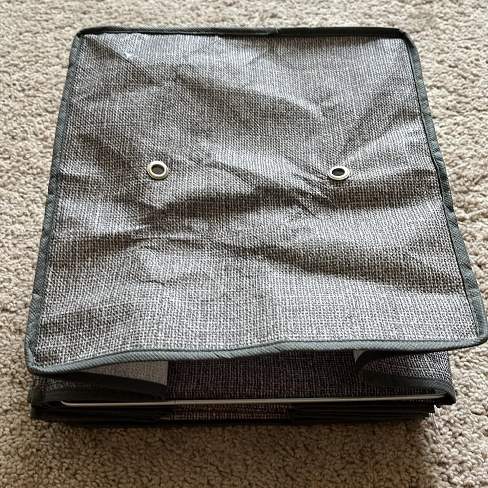 Gray fabric 5 shelve closet hanging organizer 36*10.5*10